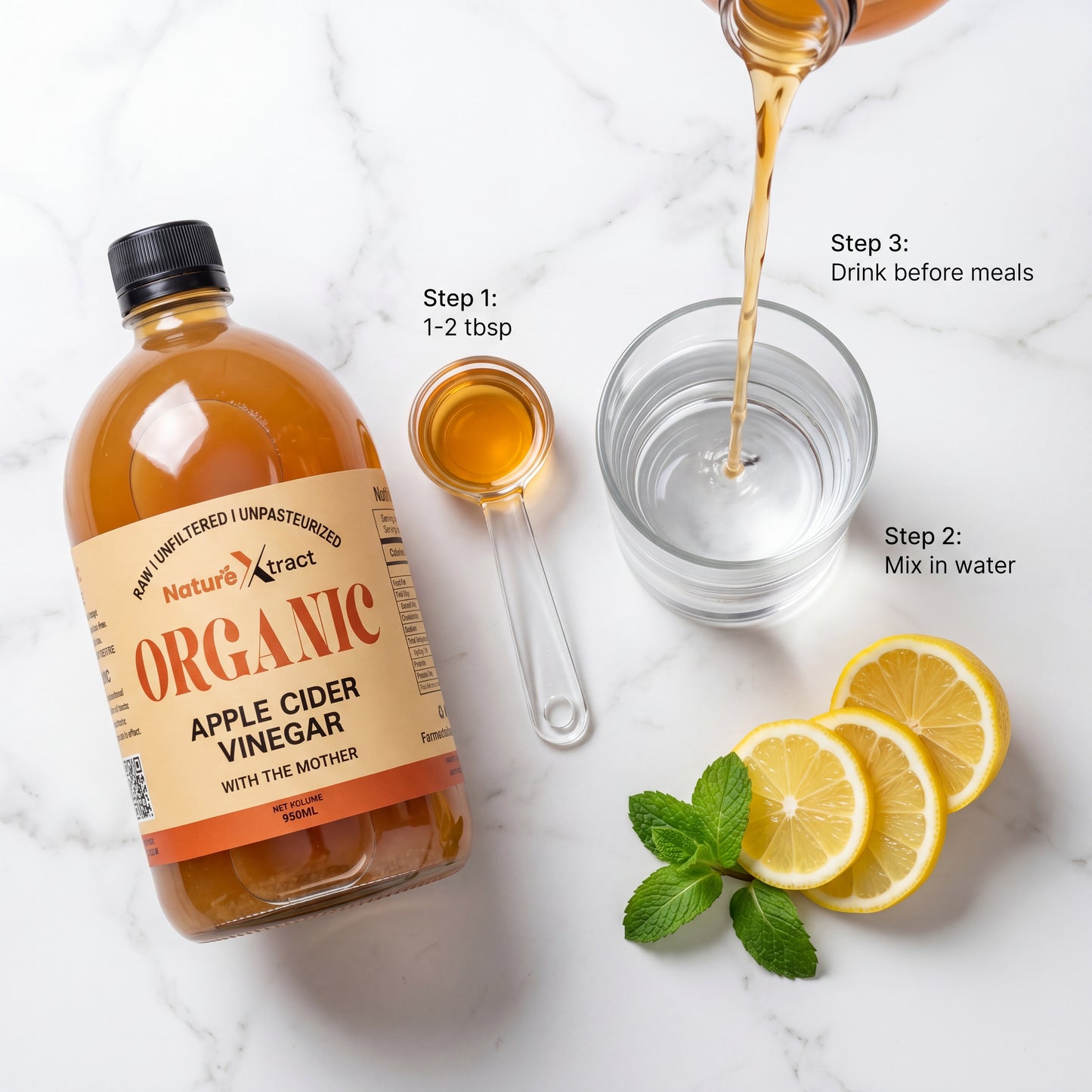 Apple Cider Vinegar (With Mother) – Raw, Unfiltered & Organic